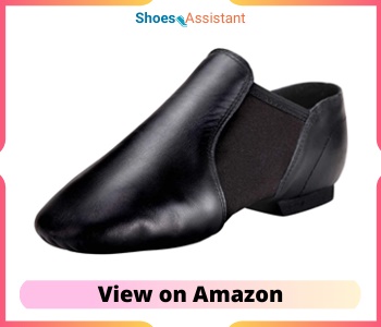 Linodes Leather Upper Jazz Shoe Slip-on Women & Men's Dance Shoes
